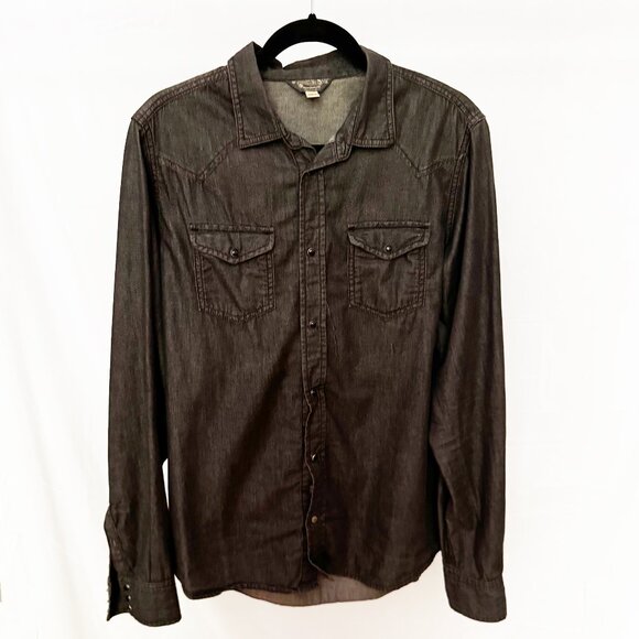 DIESEL Jean shirt with snaps Size XL - Picture 1 of 7